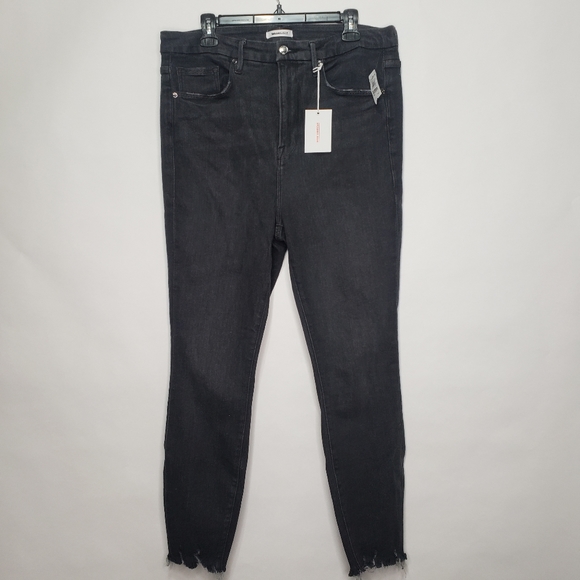 Good American good leg crops raw hem jeans - Picture 2 of 6